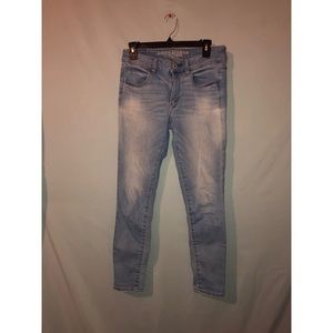 American Eagle Faded Denim Short Jeggings